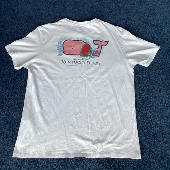 Short-sleeve White T-shirt - Vineyard Vines Derby 147 Edition - Men's Large - Picture 3 of 6